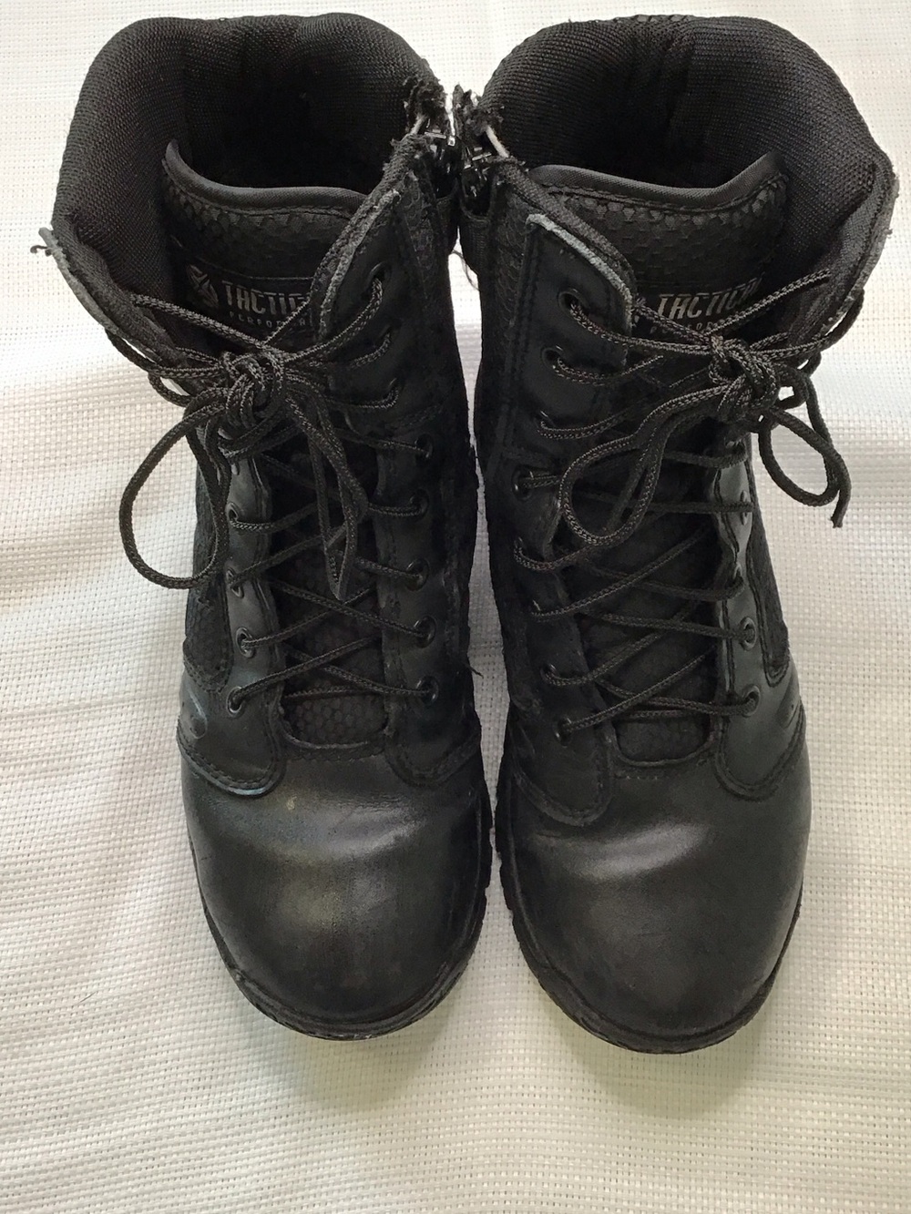Women's Black Lace-Up Tactical Boots - Unbranded